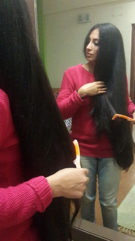 I have used an image of my own hair to show you the results of using this hair-oil since childhood.