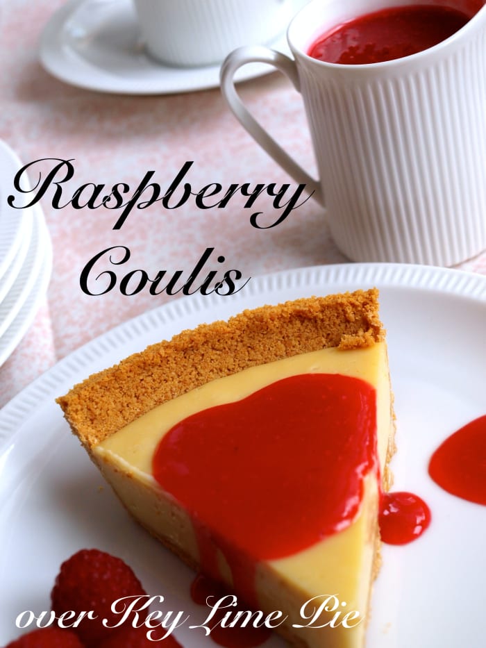 A Raspberry Coulis is one of the most delicious things you'll ever taste. The flavor of the fruit is really intense.