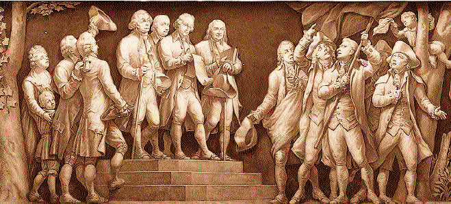 Some of the most famous authors of the Declaration Of Independence: John Adams, Thomas Jefferson, and Benjamin Franklin.