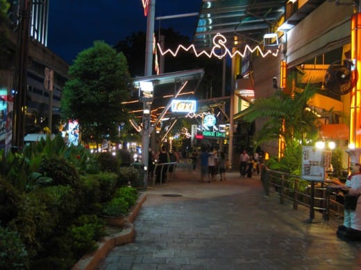 A stroll along Bukit Bintang at night is a great way to see the sights. You'll find you can shop till late in the "golden triangle" of Kuala Lumpur.