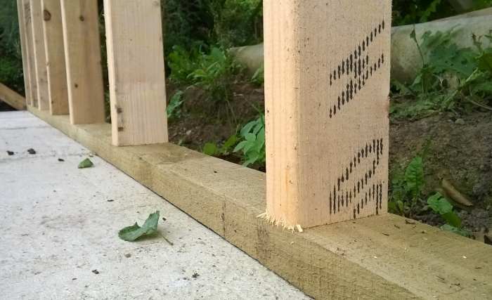 A miter saw is virtually essential for rapidly producing accurate square cuts when framing (building timber frame walls)