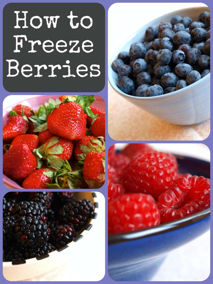 How to freeze berries, including blackberries, blueberries, cranberries, gooseberries, huckleberries, raspberries, and strawberries.