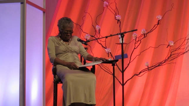 Dr. Angelou recites, "Abundant Hope" in honor of Dr. Martin Luther King, Jr.'s legacy, as women of the civil rights movement were celebrated for their contributions.