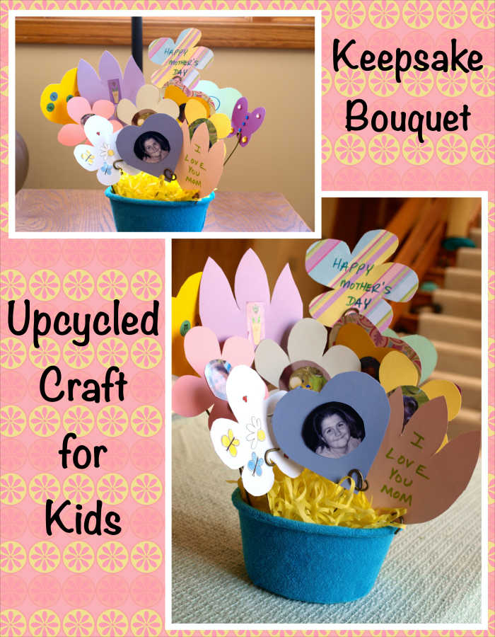 This upcycled craft project for kids is perfect for Mother's Day or any other special occasion.