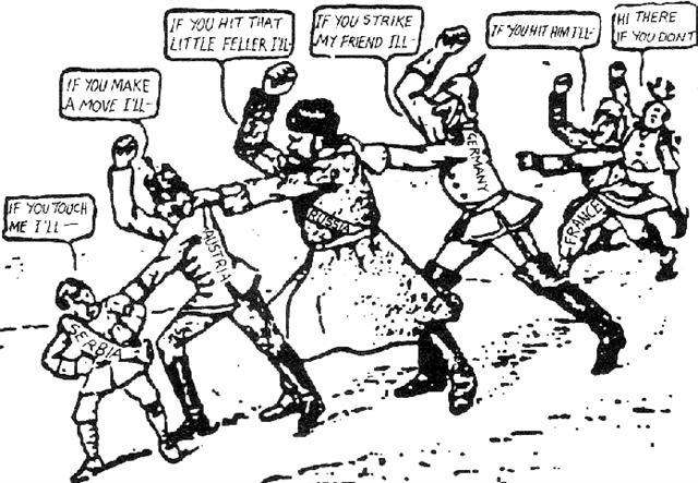 "If Austria attacks Serbia, Russia will fall upon Austria, Germany upon Russia, and France and England upon Germany."