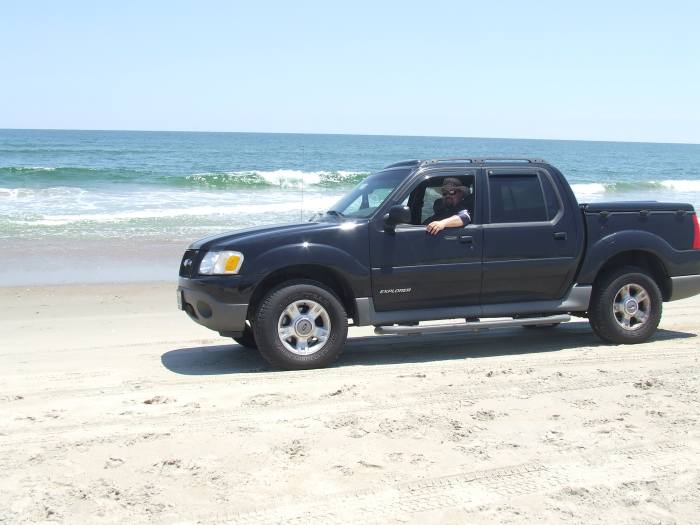 2001 Ford Explorer Sportrac at Corolla, NC. Described by Car & Driver as the Swiss army knife of SUVs. Yet, age and heat degrade electric components needing repair.