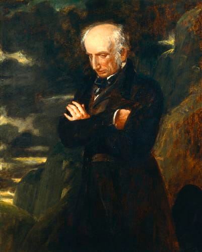Wordsworth always had an inclination towards the divine is his writing, and all but renounced his life as a poet before he died.