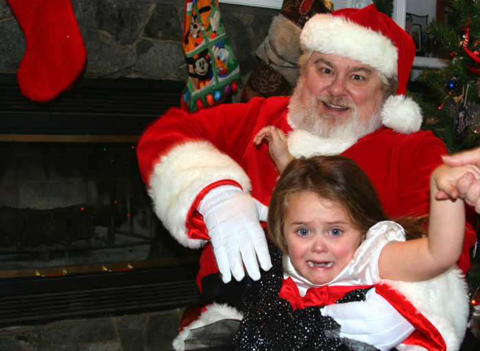 No, Santa! I Do NOT Want! And Mom, I can't believe you're in on this!