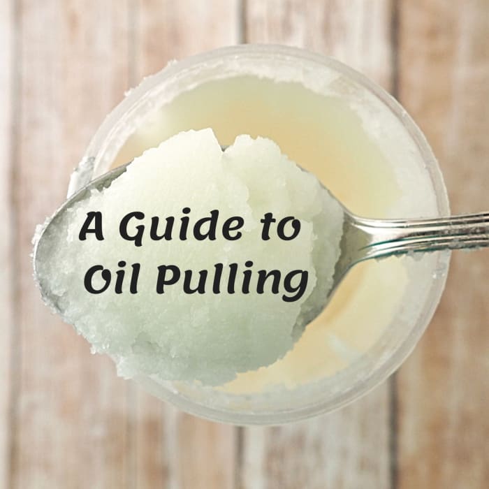 Oil pulling teeth whitening