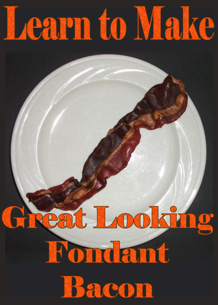 Make realistic-looking fondant bacon with these instructions.