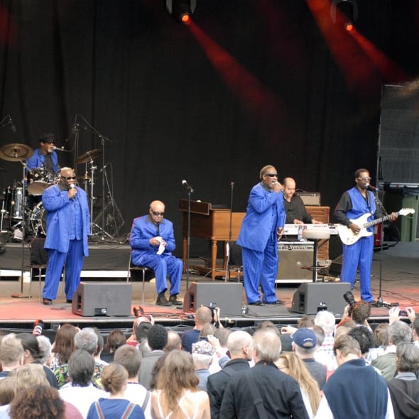Christmas can groove if you do it right. The Blind Boys of Alabama perform in Stockholm.