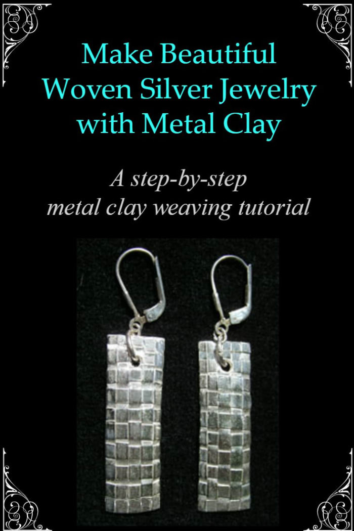 Learn to make beautiful woven metal jewelry by weaving metal clay strips cut from thin, flexible sheet clay in this illustrated step-by-step tutorial.