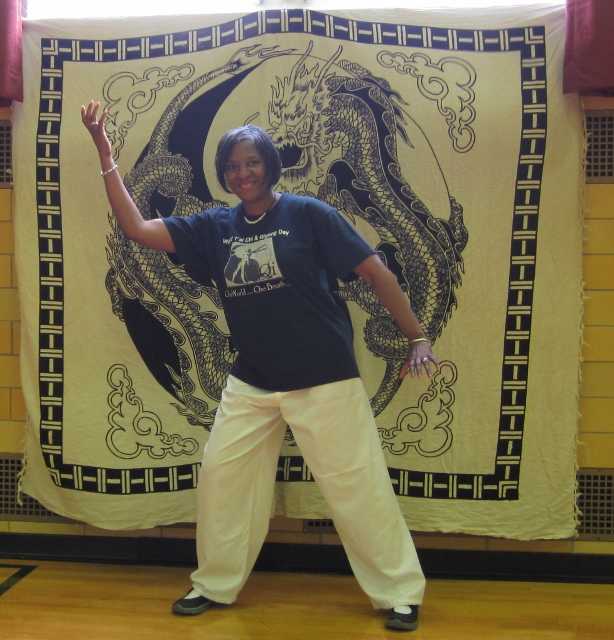 Practicing my tai chi for the camera at our annual World Tai Chi & Qi Gong Day at the Greenbelt Recreation Center, Greenbelt, MD.
