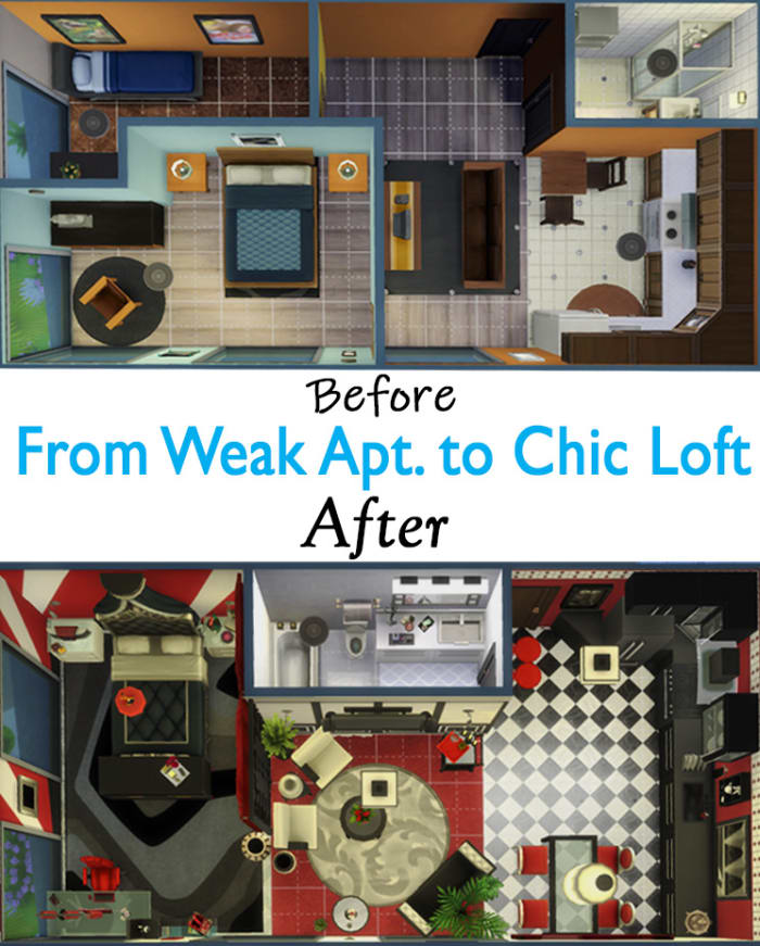 Learn How to Use Build Mode in "The Sims 4": I turned this drab, boring apartment into a swanky luxury loft. I can hardly believe it's the same apartment!