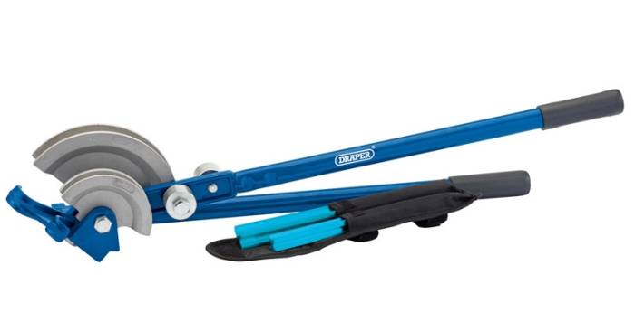Pipe benders—suitable for 15 and 22 mm copper tube—available from the UK tool distributor, Draper Ltd.
