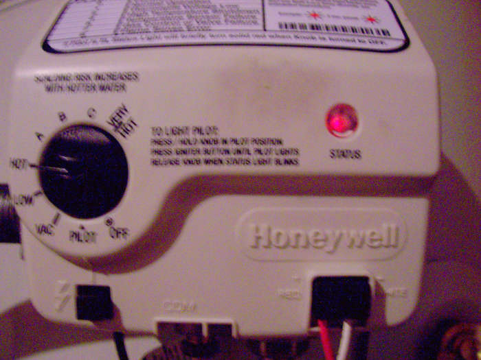 This blinking red light on your control module can help you determine problems with your water heater based on the code chart above it.