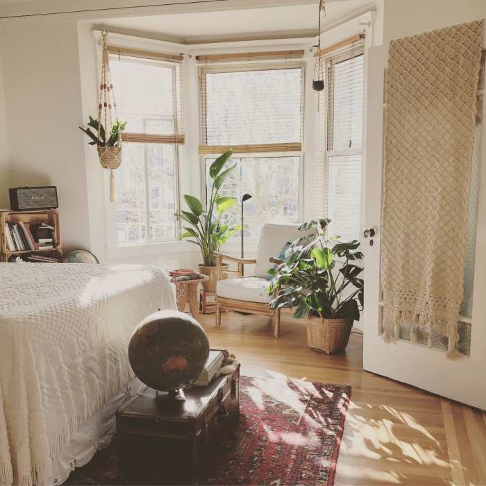 A bedroom rug is usually placed on the side of the bed so it's the first thing your feet meet when you get up.