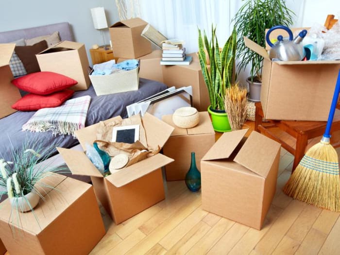 Box up the items you don't need and store them away in the basement or donate them to a charitable organization.
