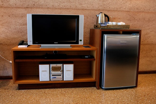Store cold food in a mini fridge during your kitchen renovation.