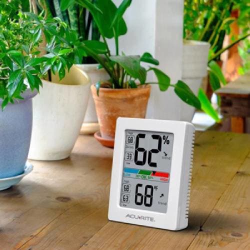 Hygrometers display the exact humidity in the room so you can determine how much to water or mist your plants.