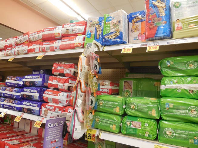 Choosing diapers in the store can seem overwhelming but it doesn't really matter much which you select if they're a comfortable fit and you change them often
