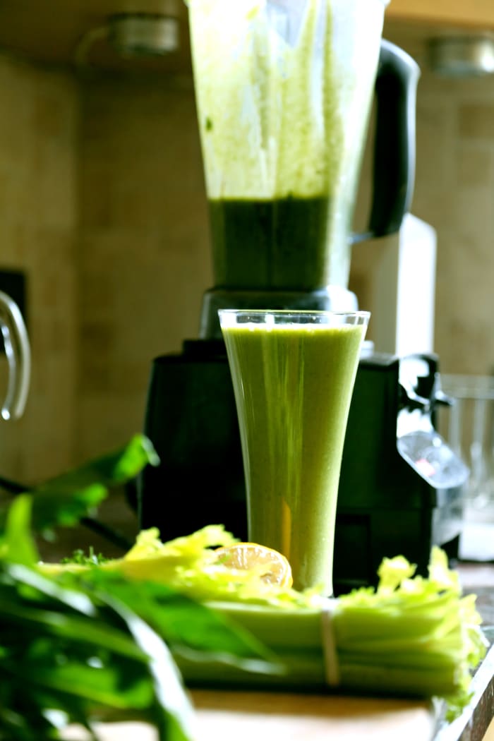 Green smoothies provide an easy way to add loads of raw greens, vegetables and fruits to your diet, which is a great way to bring your blood sugar back to normal.