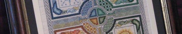 Wash with needlework soap that doesn't leave a residue - prevent running colors and yellowing fabric after it is framed.
