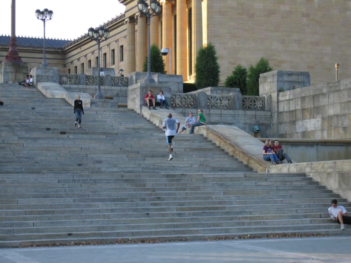 These famous steps leading to the Philadelphia Museum of Art can be painful for arthritis sufferers.
