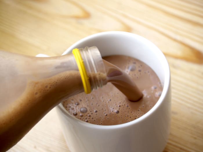 Flavored milk drinks with added vitamins are a great way to get nutrients when your mouth is healing.