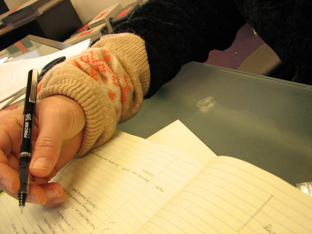Hand cramps and twitching can be caused by the hand being overworked.