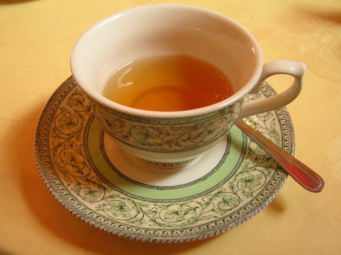It's best to stop drinking any liquids, even a relaxing cup of herbal tea, a few hours before bed to make sure you don't break you sleep by having to get up to go to the bathroom in the middle of the night