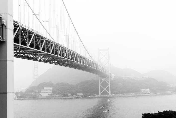 At 712m, the Kanmon bridge serves the purpose of connecting Japan's main islland Honshu, with its most southern island, Kyushu.