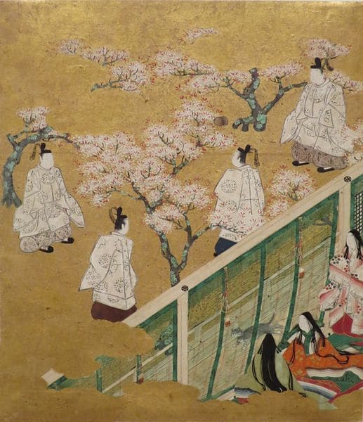 18th century anonymous illustration of an episode in The Tale of Genji, now in the Honolulu Museum of Art.