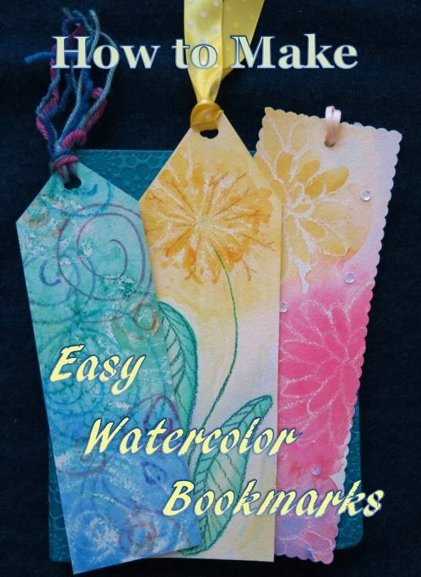 Beautiful bookmarks are easy to make using these simple watercolor painting techniques!