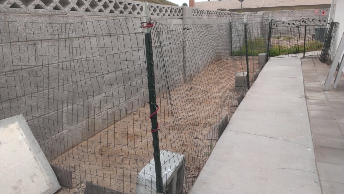This dog run was put together in under an hour, but has saved countless hours in clean up.