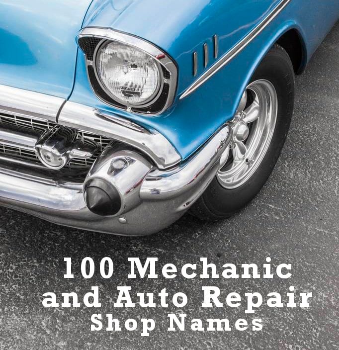 If you're thinking about going into business as a mechanic, one of the first things you'll need to do is decide on a memorable name.