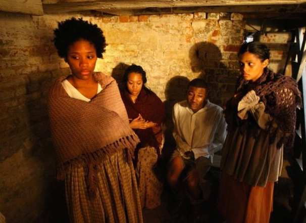 Members of the Burkle Theatre and Arts Group from the University of Memphis: from left, Jeneka Wise, Allyson Truly, Tristan Parks, and Charisse Norments 02/16/12