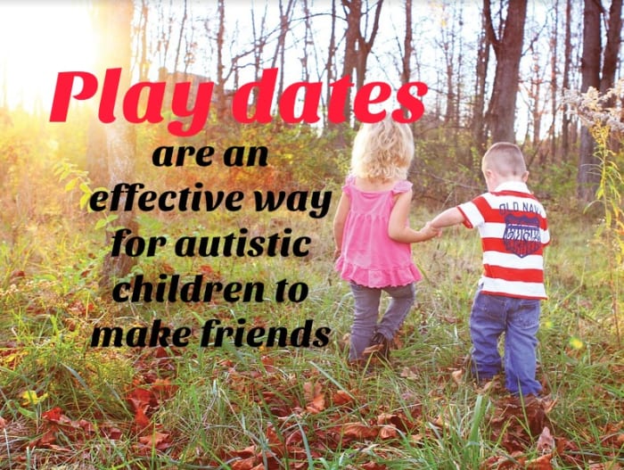 Many children with autism find it difficult to make friends in a large group setting such as school. One-on-one play dates let kids with similar interests develop meaningful bonds.