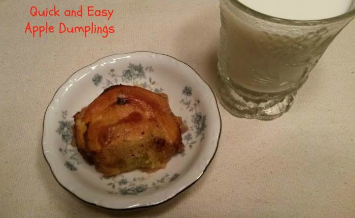 Apple dumplings made with Mountain Dew.