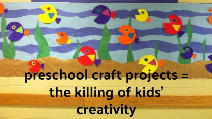 Preschool craft projects look great on bulletin boards but do nothing to stimulate a child's imagination and initiative.