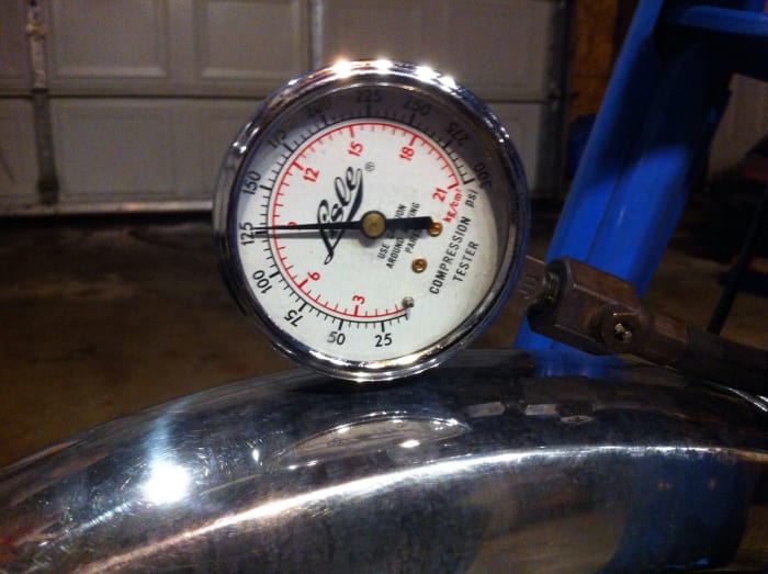 A compression gauge test can reveal the condition of valves, head gasket, pistons, cylinders, rings and more.