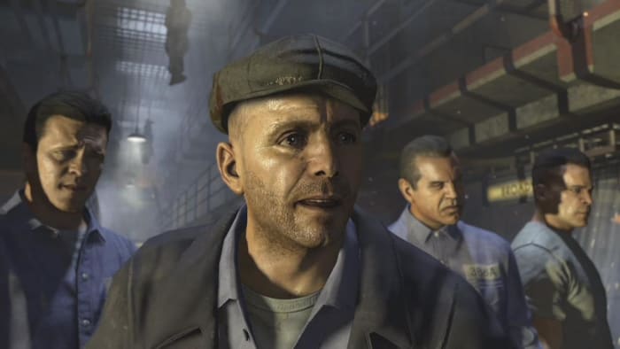 Characters from "Mob of the Dead" get ready to battle the zombie horde.