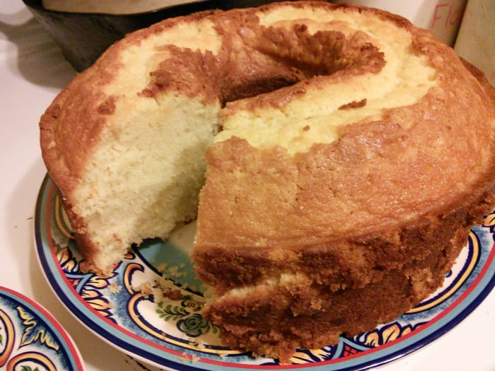 Look at this amazing pound cake! My husband is from North Carolina. He was raised by many talented female role models growing up. This recipe is from one of his southern mamas, Miss Donna, a woman with a heart full of love.