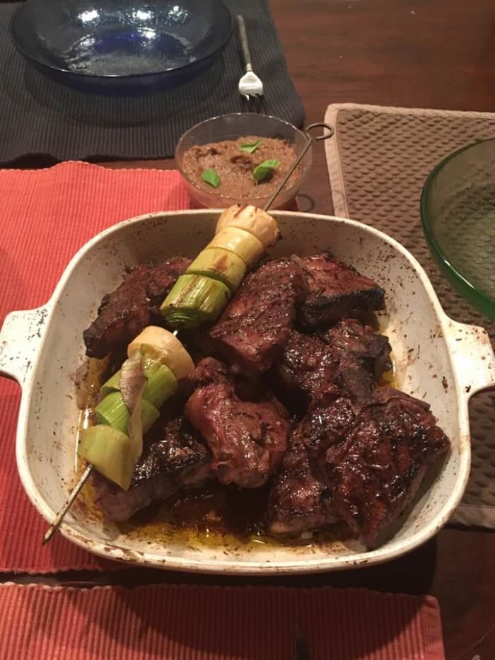 Forgive me if I give undue emphasis to the lamb which is not strictly part of this dish, but I felt that I could hardly ignore such beauty that the condiment's rôle was to accompany!