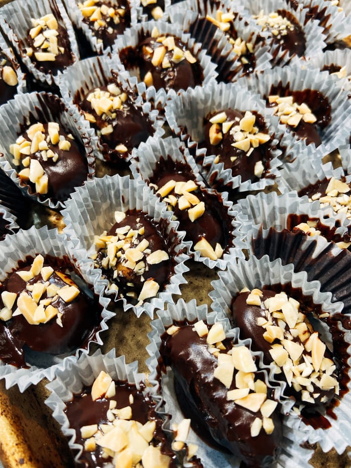 If you love chocolate and almonds, these cookies are for you! They are absolutely out of this world.
