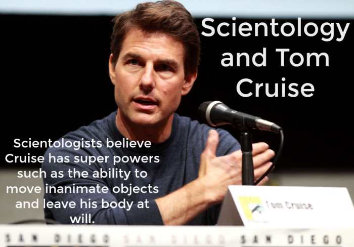 Tom Cruise enjoys many perks as a celebrity in the religion including a free Scientology workforce to clean his homes and fix his vehicles.