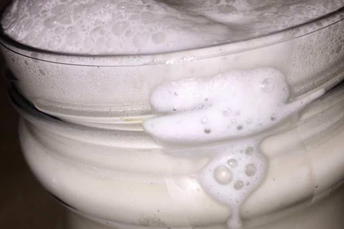 There is no need to strain this nut milk. It is smooth and creamy as is. Make sure to use slivered almonds. They work the magic!