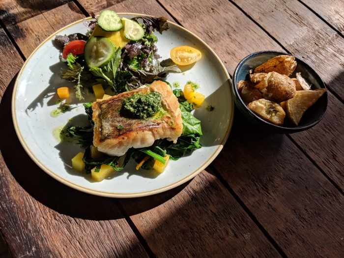 Heavenly Hake at The Green Barn, Burtown House. Lunch in a perfectly Instagrammable spot.