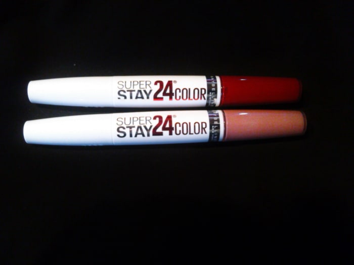 SuperStay 24 by Maybelline Top: Keep Up The Flame Bottom: Constant Toast