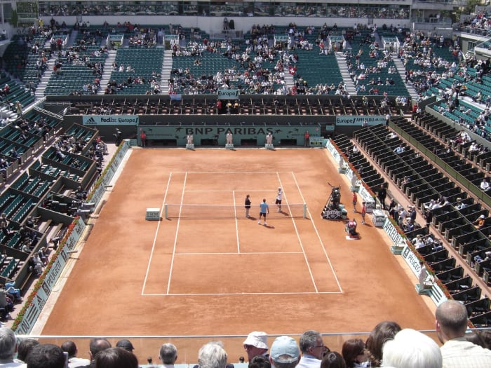 The Philippe Chatrier court at Roland Garros—the main court where the higher profile matches are played.
